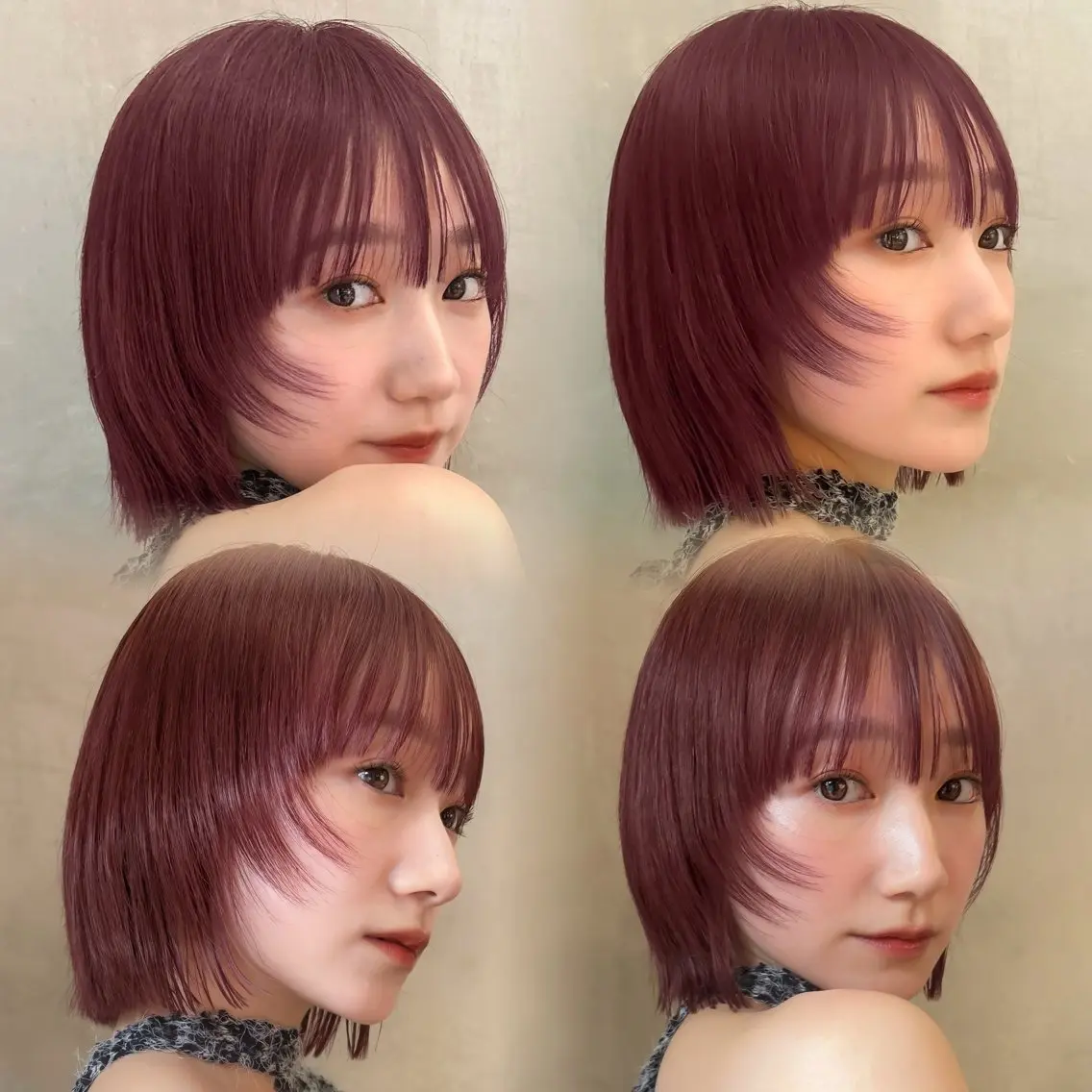ミディアム デート レイヤーカット 小顔カット カット トリートメント 🤍aimi🤍 ウルフ/韓国ヘアのヘアスタイル