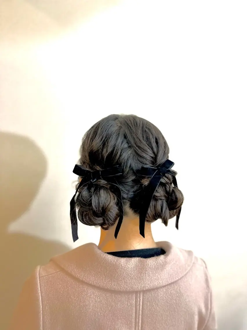 ヘアアレンジ お団子ヘア 似合わせヘアメイク 💐オダギリチアキのヘアスタイル