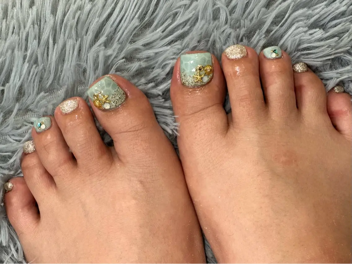 ネイル フットネイル 松永 稚奈のネイルデザイン