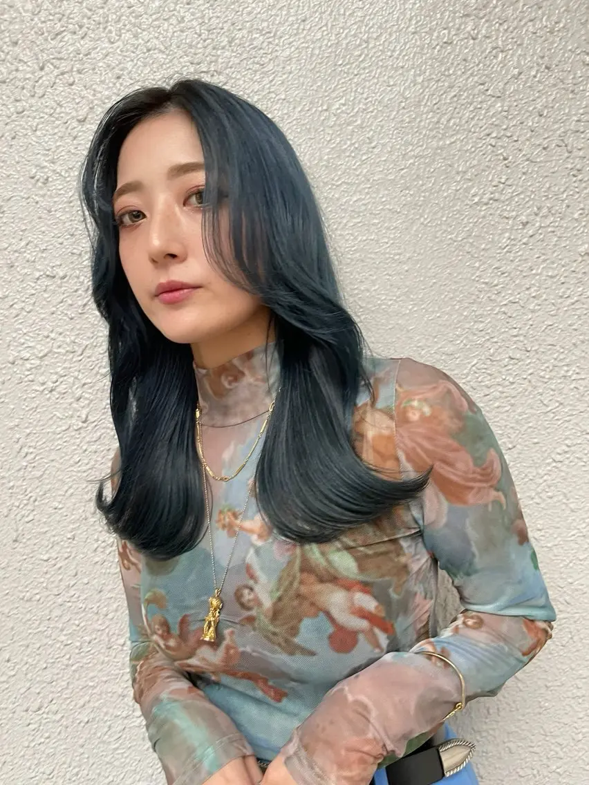 ミディアム レイヤーカット カット ヘアカラー トリートメント 顔周り🇰🇷ロンド レイヤー✨カジワラのヘアスタイル