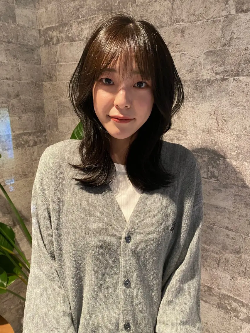 ミディアム カラー くびれヘア カット ヘアカラー トリートメント mai / linoah˚✧のヘアスタイル