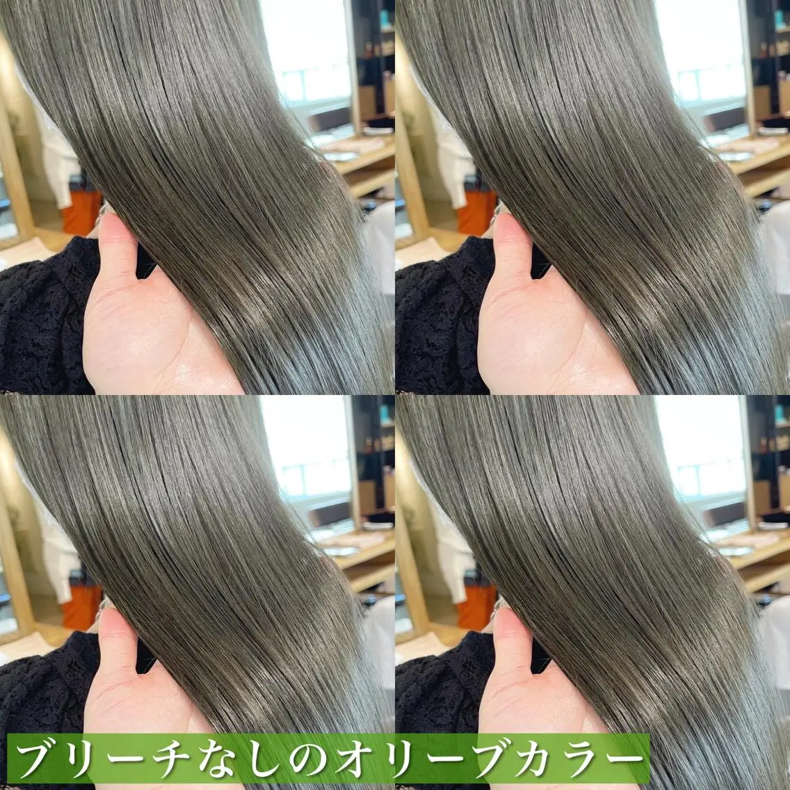 ミディアム カラー ショートボブ ミディアムパーマ アクアカラー アッシュ アッシュグレー navile原宿 yumaのヘアスタイル