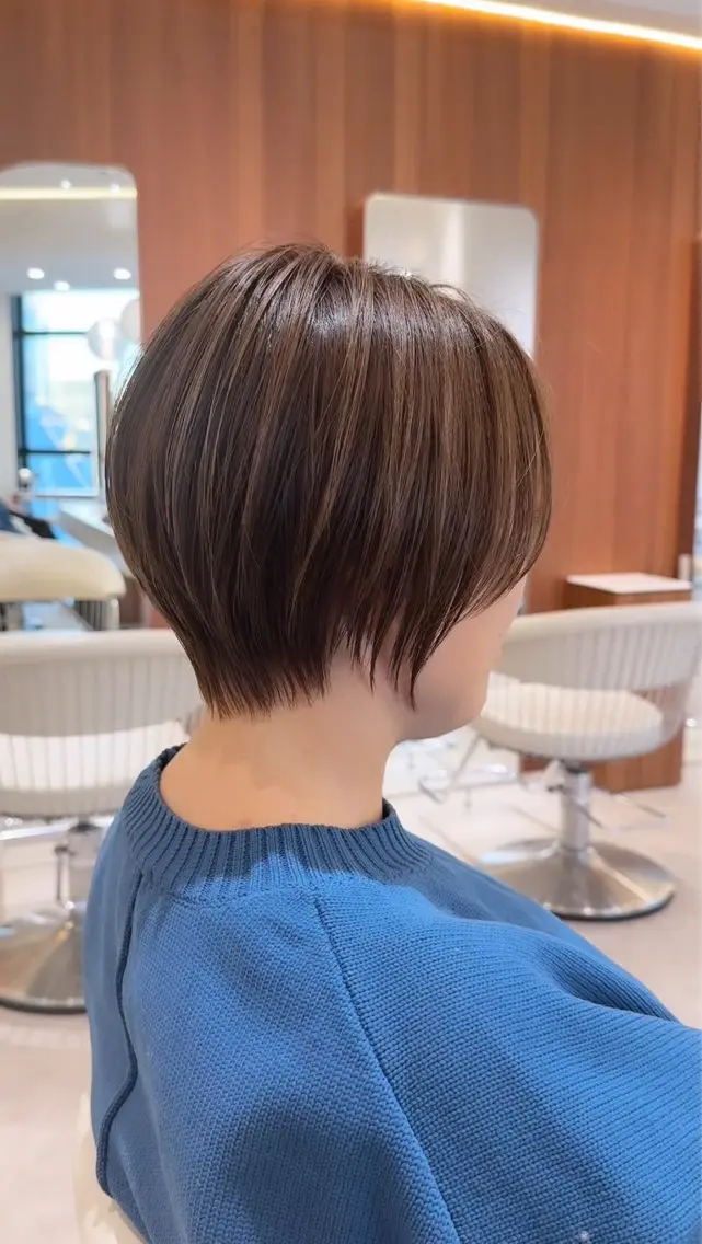 ショート カラー カット ヘアカラー トリートメント 田中航平/渋谷ボブ/ レイヤーボブのヘアスタイル