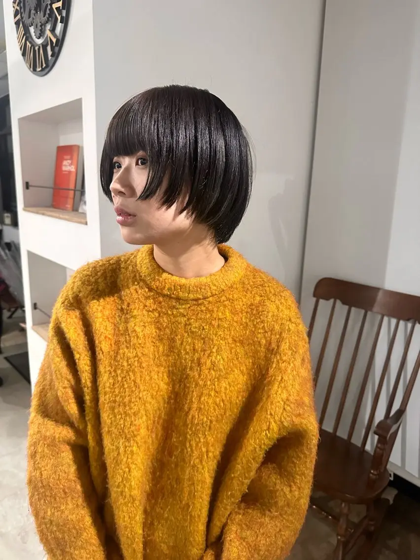 ショート ショートボブ ボブ ショートヘア ぱる/透明感カラー パーマ/カットのヘアスタイル