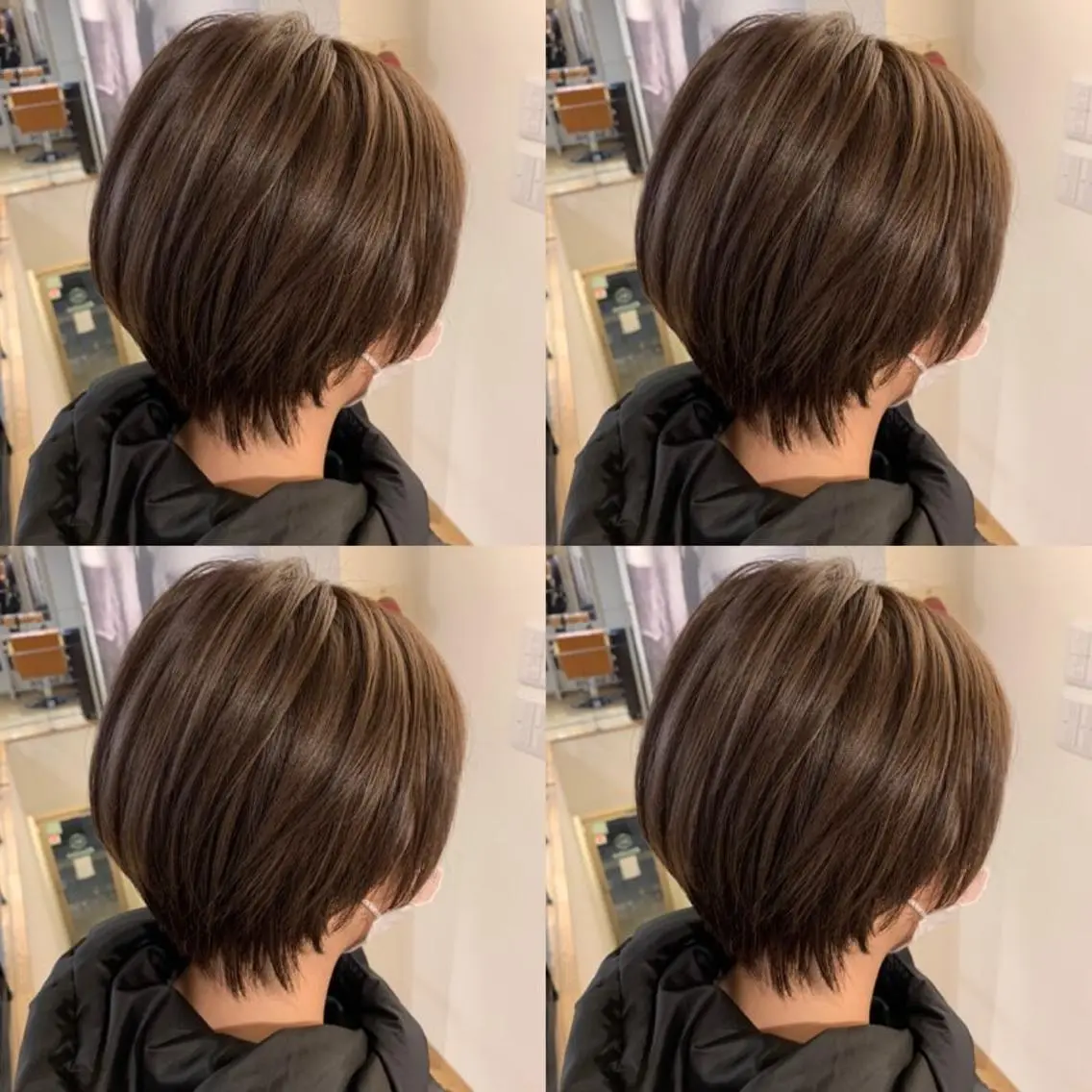 ショート ハイライト カット トリートメント ✨レイヤー/髪質改善 /縮毛矯正✨ナカムラのヘアスタイル