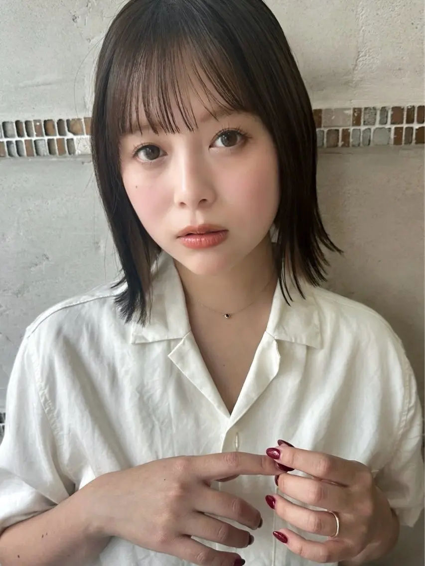 ミディアム カット 縮毛矯正 似合わせヘア/ボブ/ ミディアム/Takaのヘアスタイル