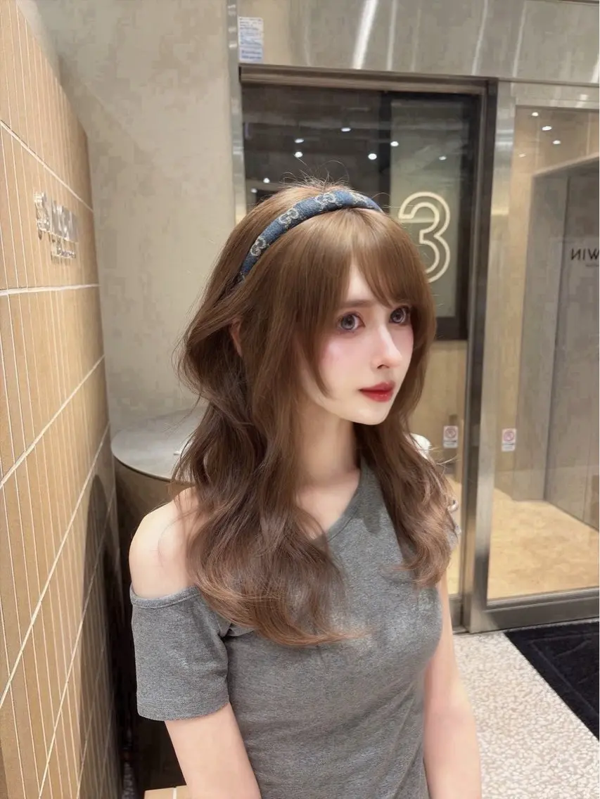 ロング カラー ヘアアレンジ カット ヘアカラー トリートメント 韓国風/艶カラー/ 新宿/山本史奈🎀のヘアスタイル
