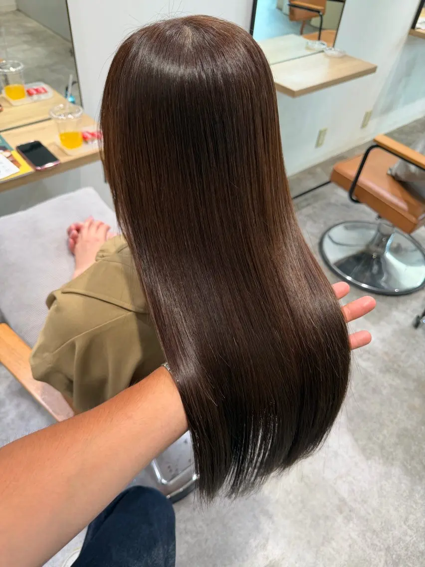 ロング カット 縮毛矯正 奈良で1番艶髪を 作る人/藤田和輝のヘアスタイル