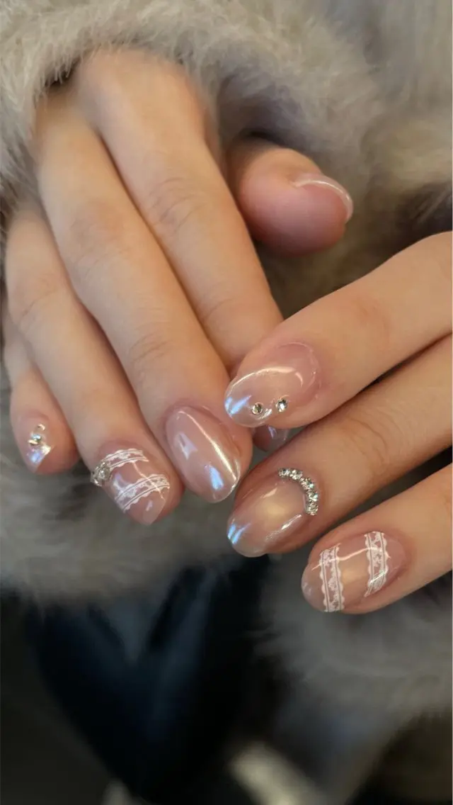 ネイル アートネイル フレンチネイル ジェルネイル 持ち込み ニュアンスネイル ANA.CHUO 本川越店舗のネイルデザイン
