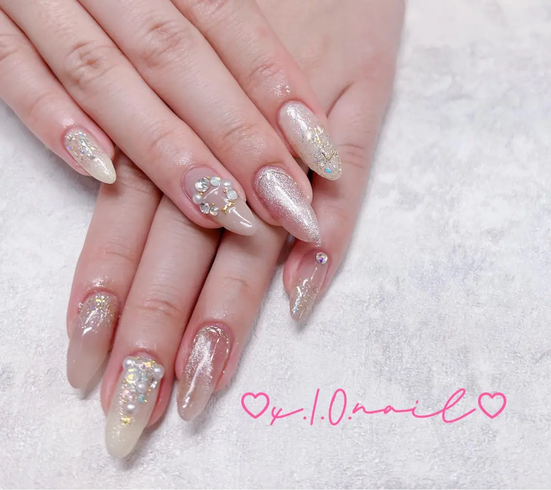 ネイル アニマル柄 アートネイル ニュアンスネイル ネイルチップ 冬ネイル ハンドネイル x.1.0.nail ♡Cのネイルデザイン