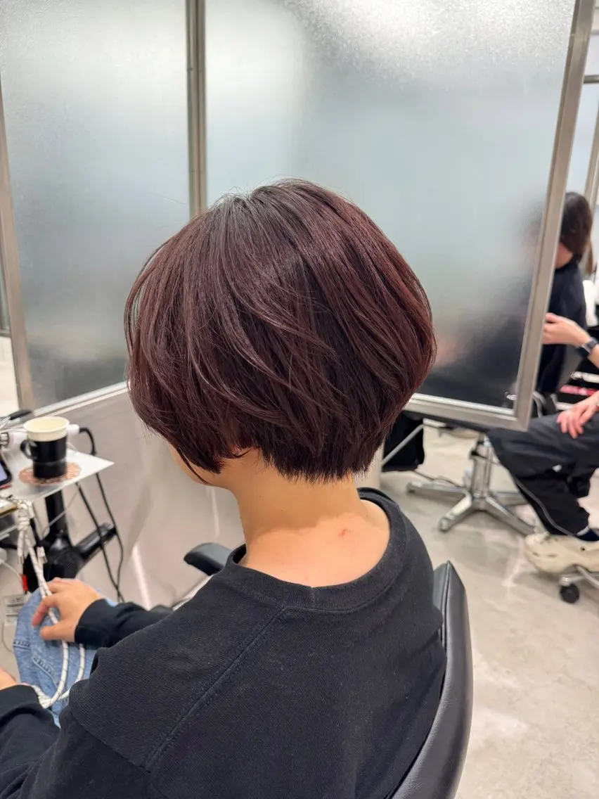 ショート カラー 梅田茶屋町ヘッドスパ &艶カラー りほのヘアスタイル
