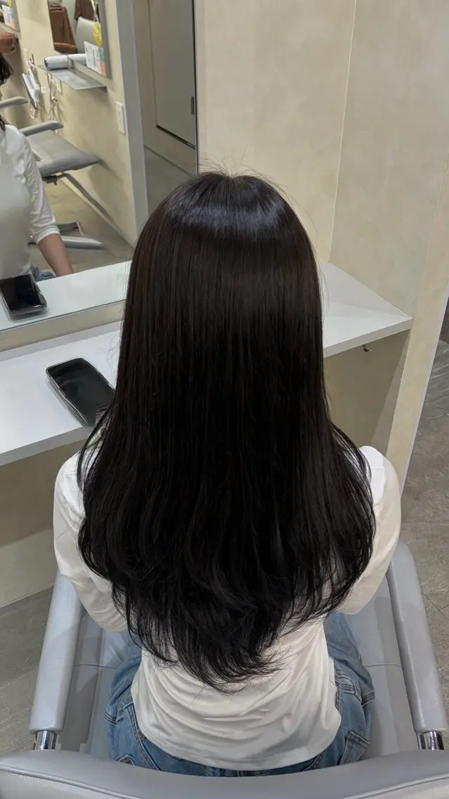 ロング ハイレイヤー レイヤーカット カット ヘアカラー モデル様大募集🎀 藤岡瑞穂のヘアスタイル