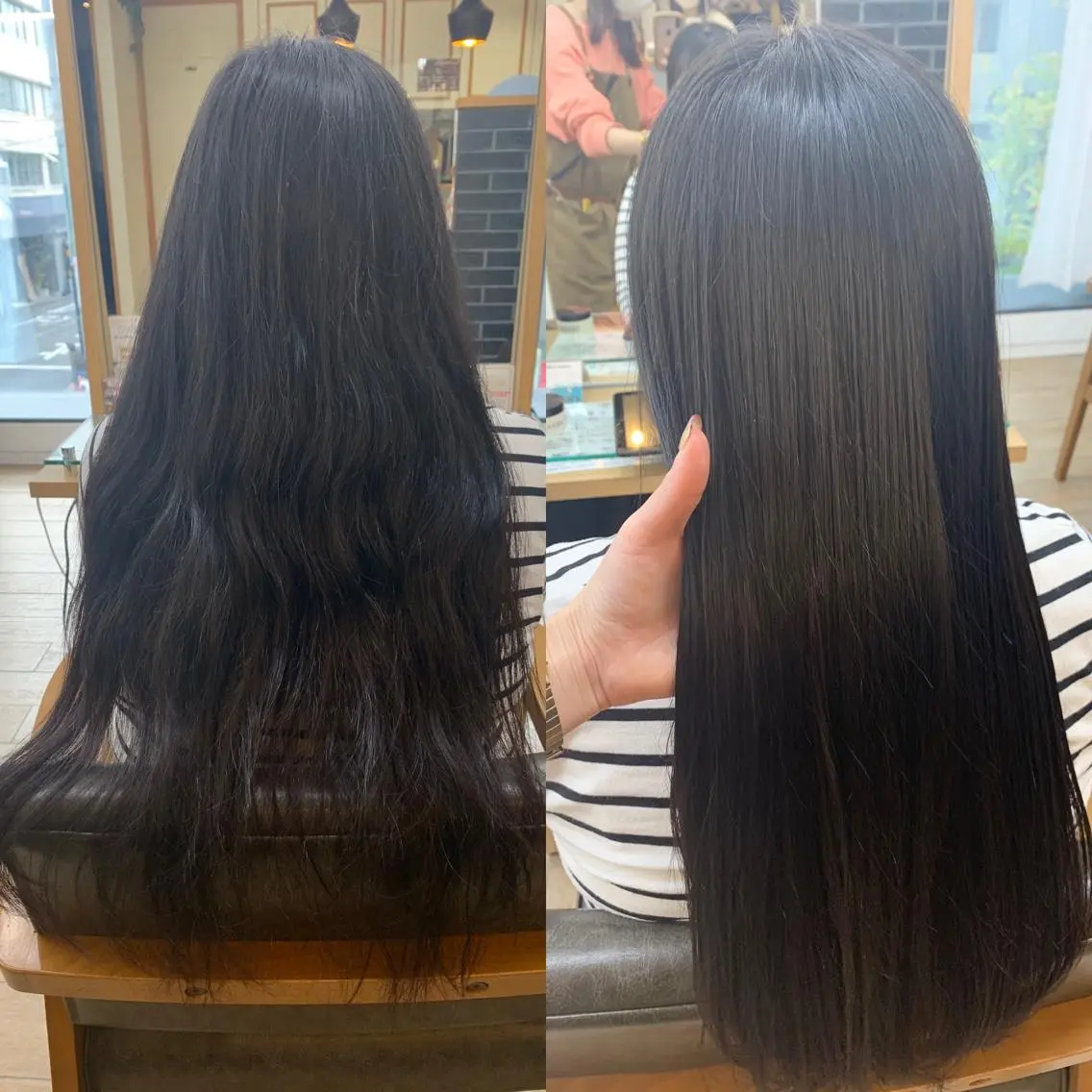 ロング カラー パーマ ヘアアレンジ メンズ キッズ ネイル マツエク・マツパ アイブロウ カット トリートメント レイヤーカット／ 巻ける縮毛矯正のヘアスタイル