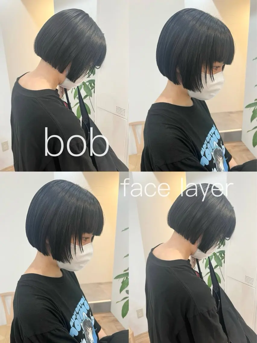ショート カラー サナ🌱 切りっぱなしボブのヘアスタイル