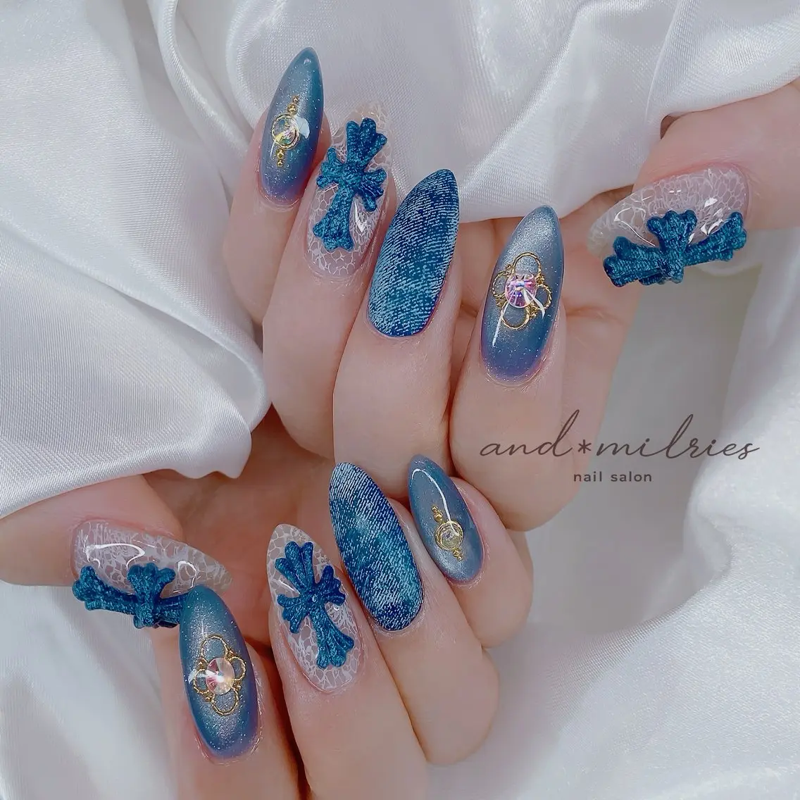 ネイル アートネイル 長さ出し ロングネイル ハンドネイル and* milriesのネイルデザイン