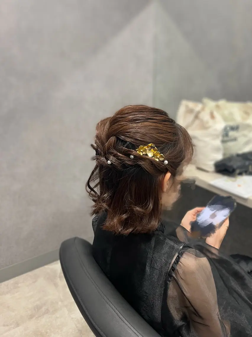 ショート ボブ ショートヘア ヘアセット 加藤 あおいのヘアスタイル