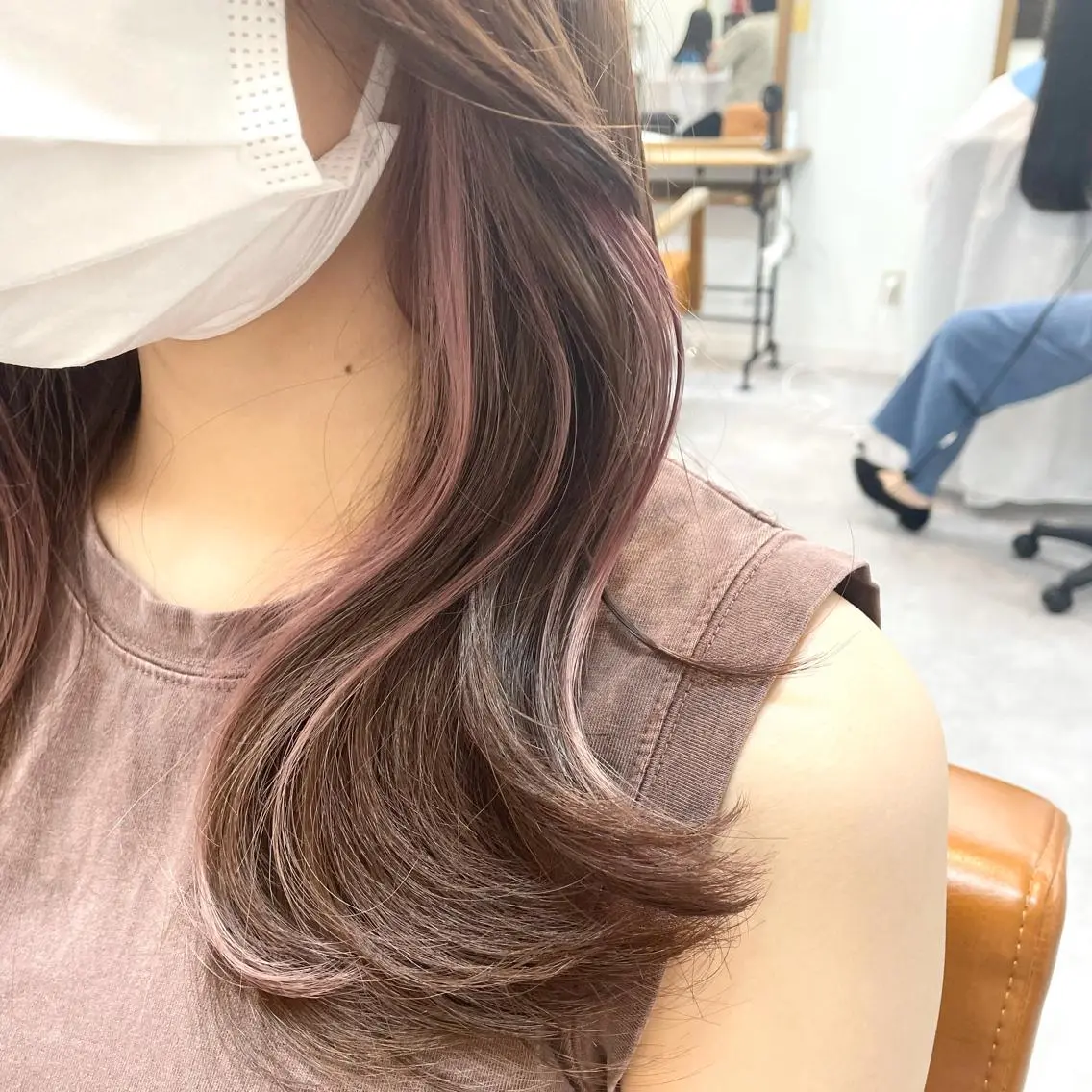 セミロング W/LIBERTY 🌸鶴岡優のヘアスタイル