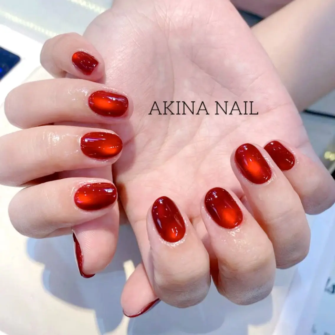 ミディアム 韓国風ヘア ハンドネイル ハンドケア Akina Nail 亀戸のネイルデザイン