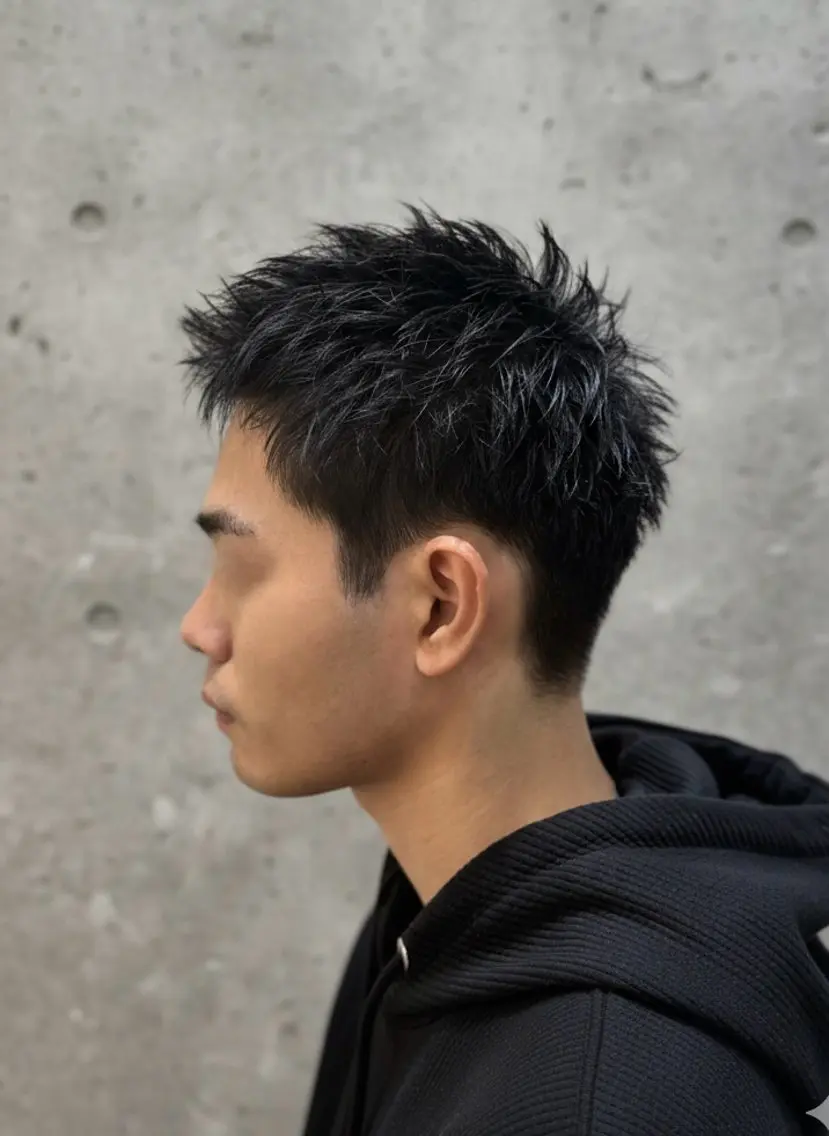 ショート パーマ メンズ スパイキーショート 刈り上げ ショートヘア カット 大人メンズパーマ /石川瑠青のヘアスタイル