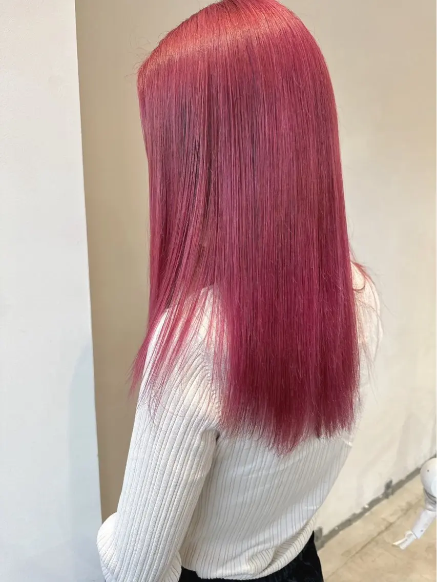 ロング ヘアカラー トリートメント カラー/ダブルカラー グレイカラー椿こはなのヘアスタイル