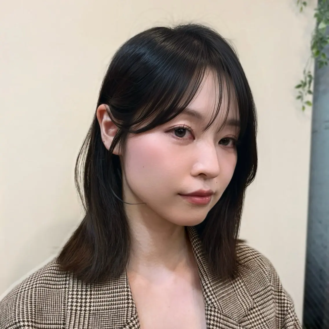 ミディアム カット 縮毛矯正 森はるな /美髪/髪質改善のヘアスタイル