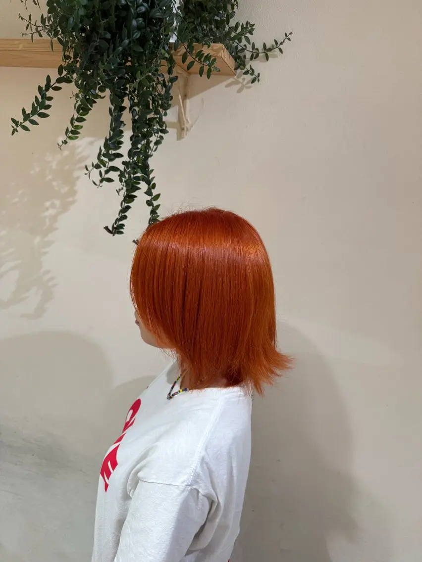 ショート カラー ヘアカラー シン🦊艶カラー/ ブリーチ/カラー特化のヘアスタイル