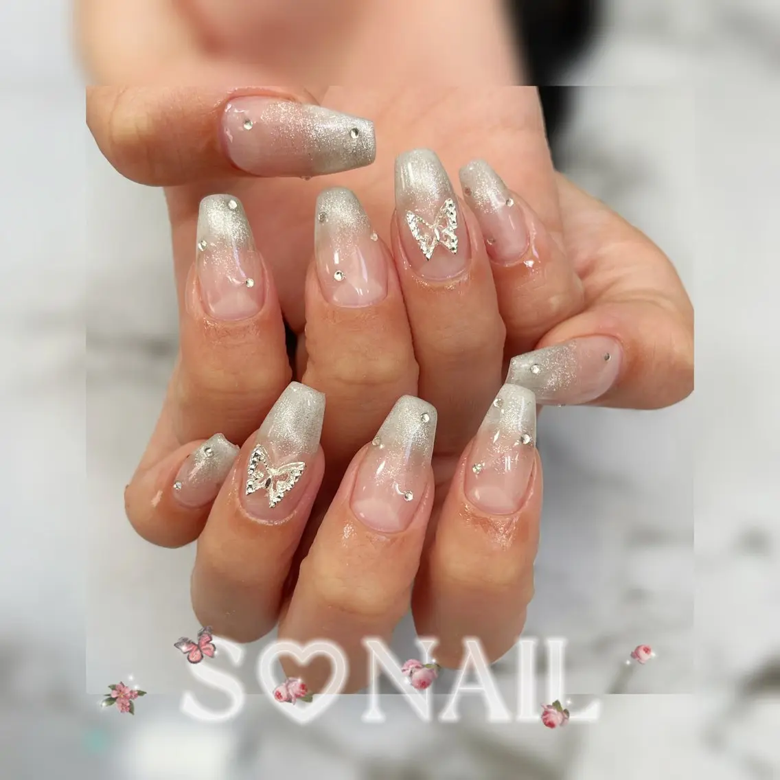 ネイル グラデーション マグネットネイル ハンドネイル S.NAIL Suuのネイルデザイン