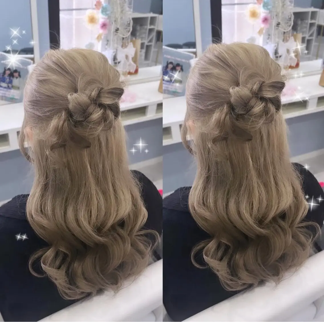 セミロング ヘアセット 岡本 葵朱花のヘアスタイル