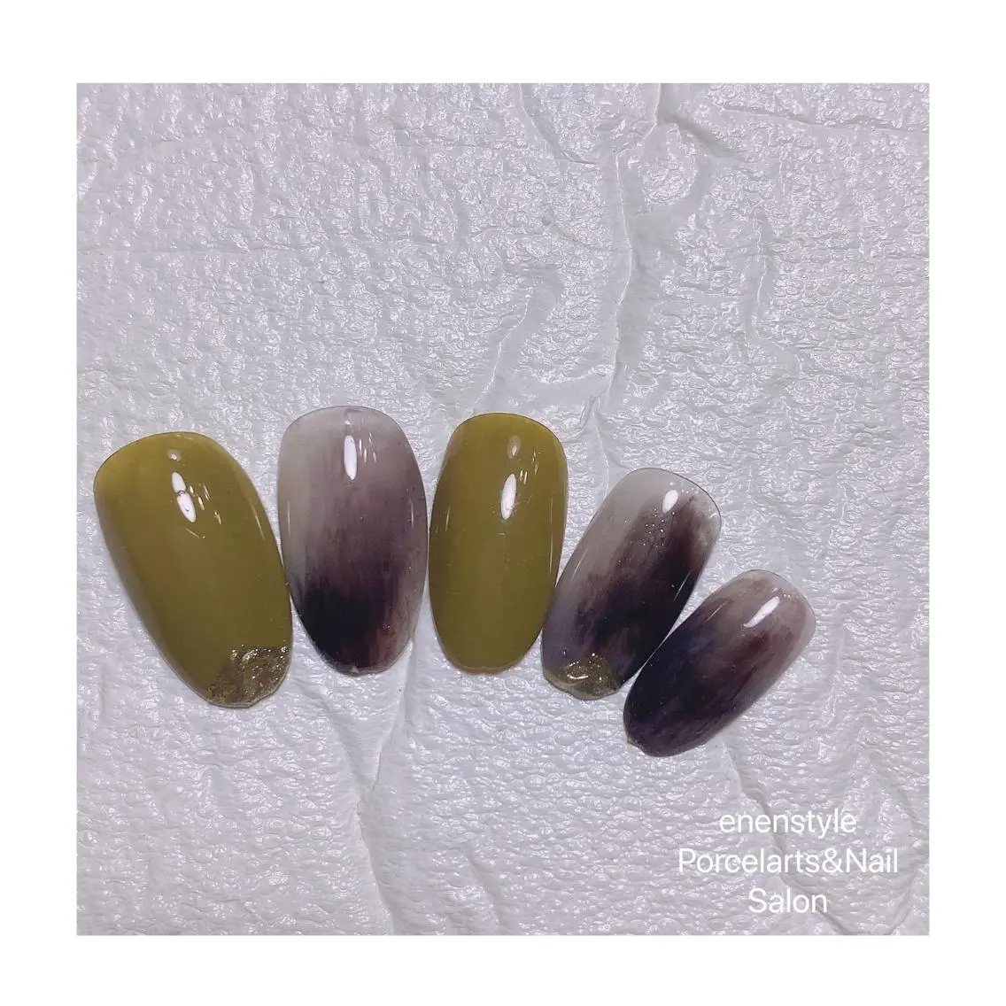 ミディアム ネイル ハンドネイル 🐾enen style 🐾のネイルデザイン