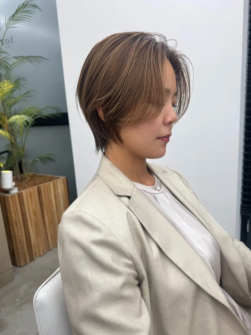 ショート ハンサムショート ショートヘア 名古屋/ショート /縮毛矯正のヘアスタイル