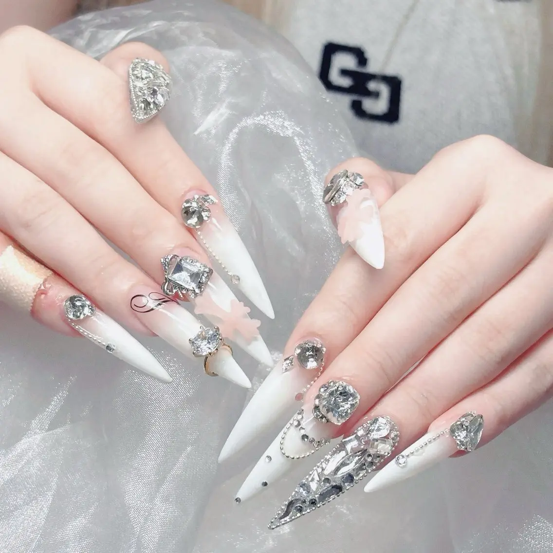 ネイル フットネイル フレンチネイル グラデーション 韓国ネイル ロングネイル ハンドネイル Hani Nail Salonのネイルデザイン