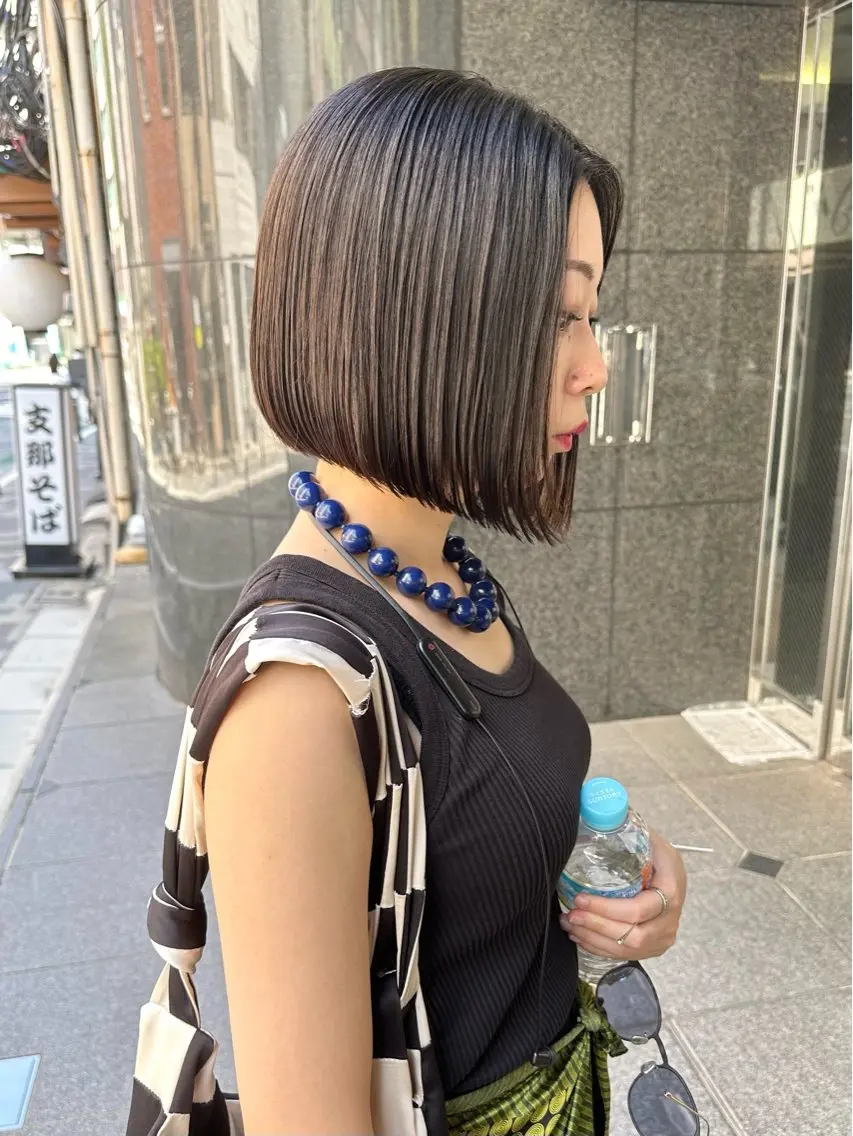 ショート カット 縮毛矯正 トリートメント 髪質改善 縮毛矯正/ レイヤー/銀座/本木のヘアスタイル