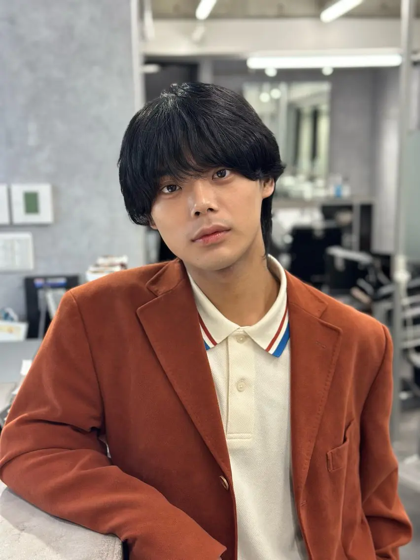ミディアム パーマ メンズ ミディアムパーマ マッシュ メンズパーマ ニュアンスパーマ カット パーマ 新宿メンズNo.1 代表:中野拓也のヘアスタイル