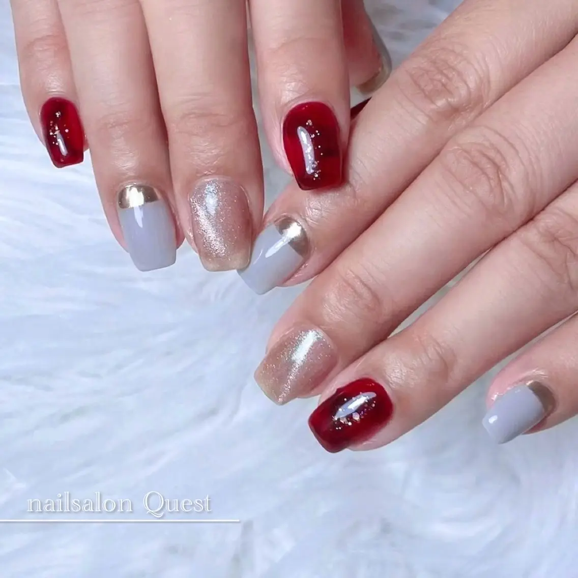 ネイル 長さ出し ロングネイル nailsalon Questのネイルデザイン