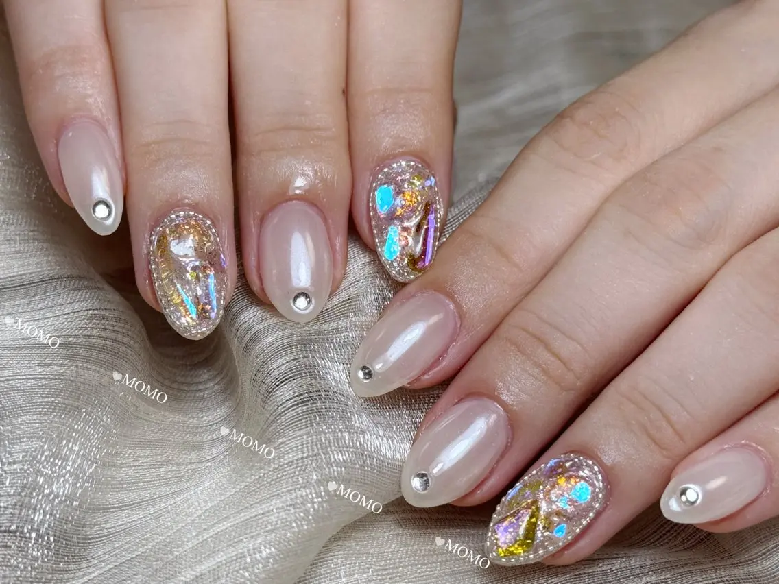 ネイル ニュアンスネイル ワンホンネイル NIITSU YUNAのネイルデザイン