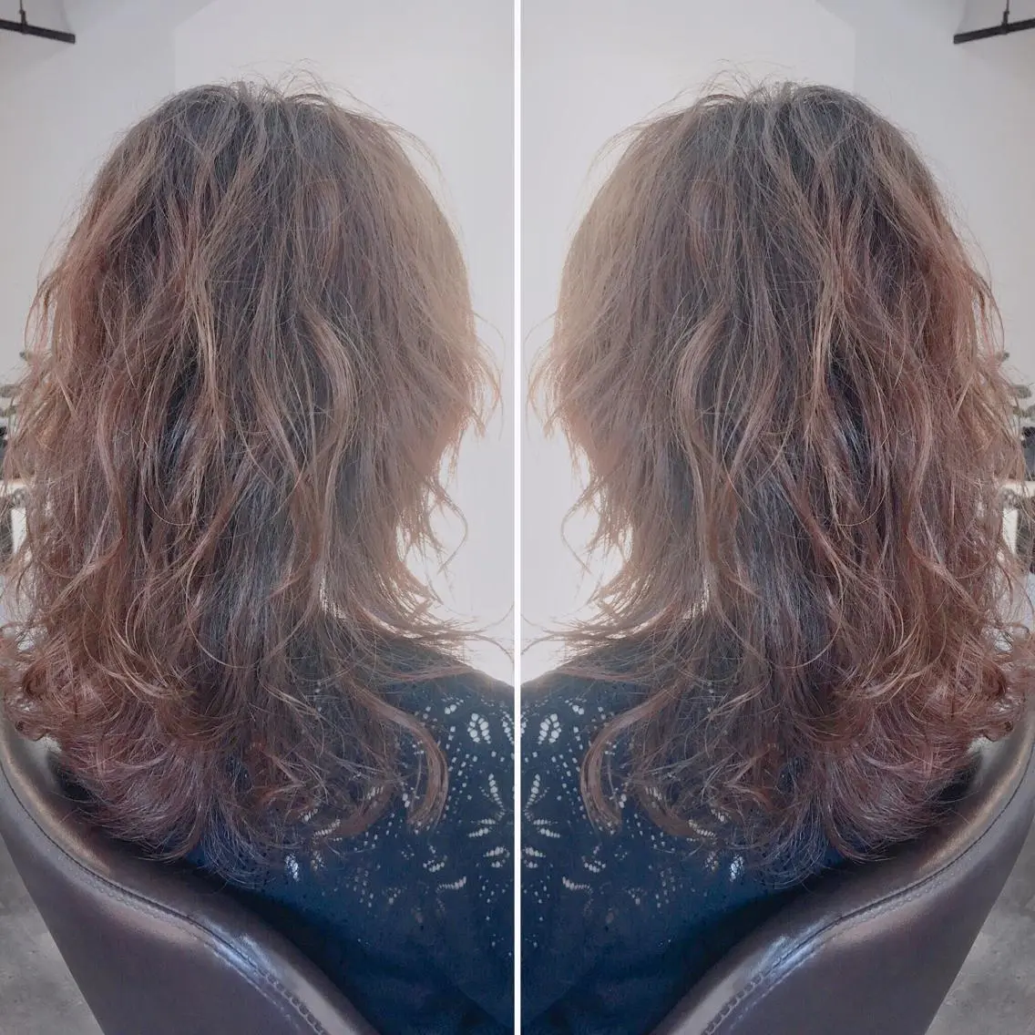 セミロング パーマ カット パーマ トリートメント Le rond吹田店のヘアスタイル