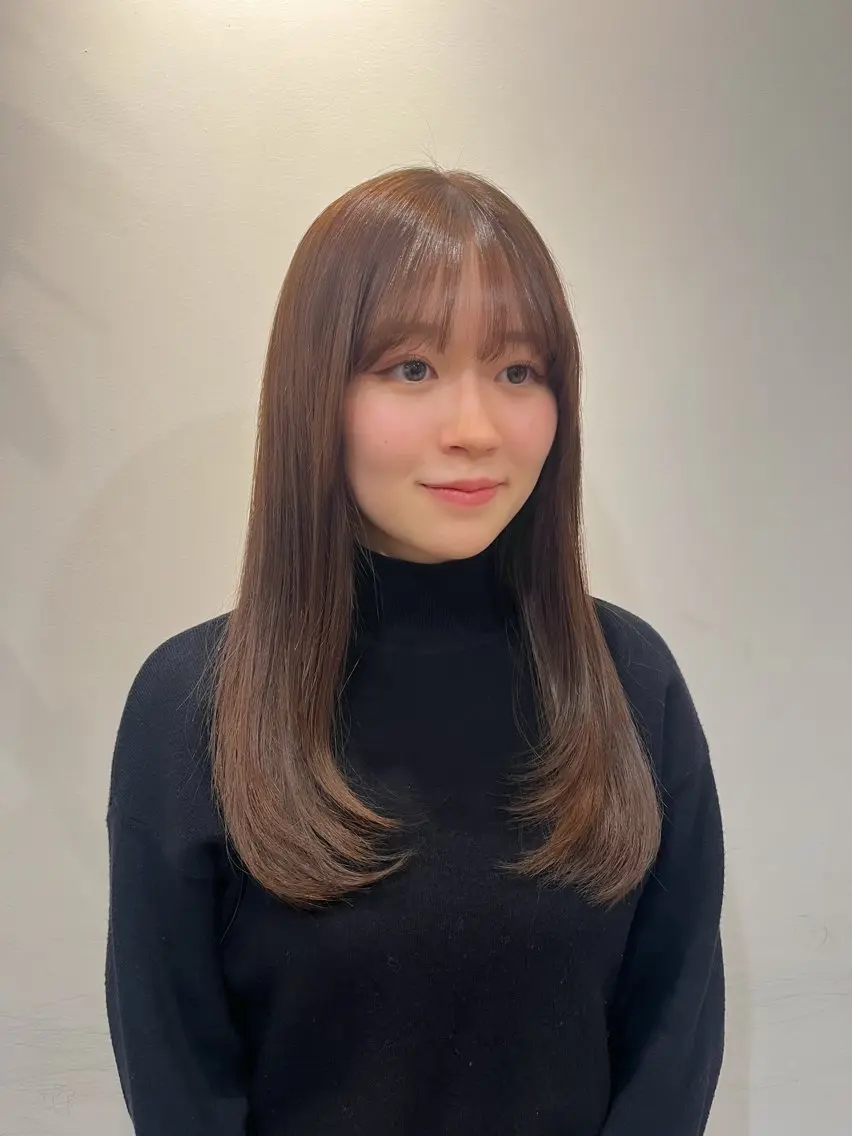 セミロング カラー メンズ/透明感カラー lar Hana🌻のヘアスタイル