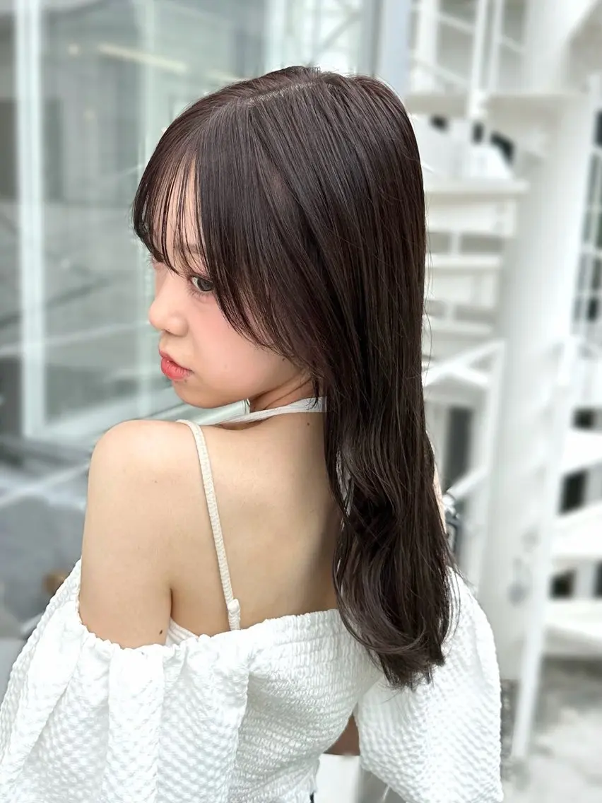 ロング カラー ブリーチ ダブルカラー ブリーチなしカラー 髪質改善 トリートメント カット ヘアカラー 無料カットモデル🩶 Jr.メニューはるかのヘアスタイル