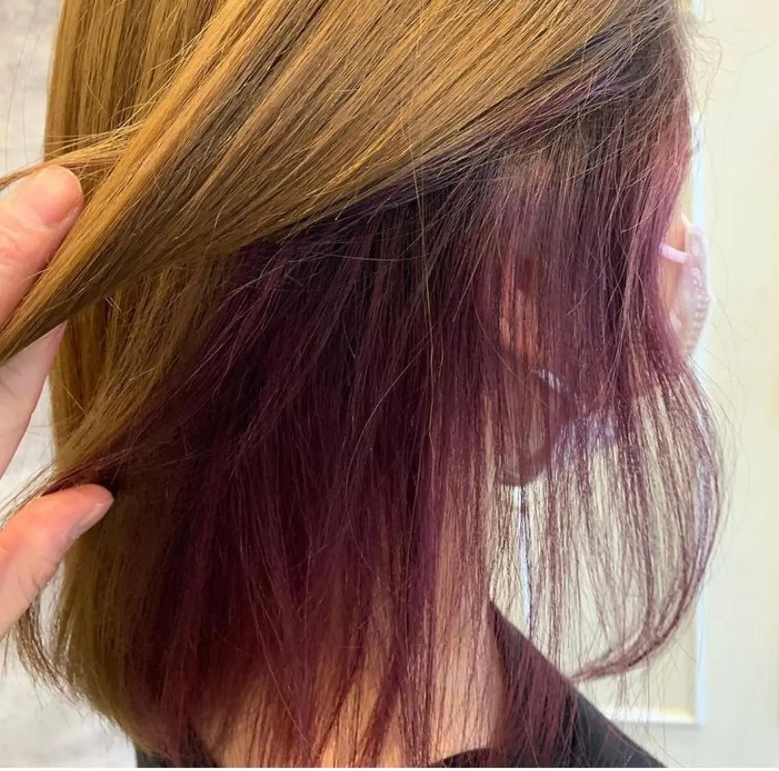 ミディアム カラー ピンクカラー バイオレットカラー 🫟Blanco🫟 Color&Careのヘアスタイル