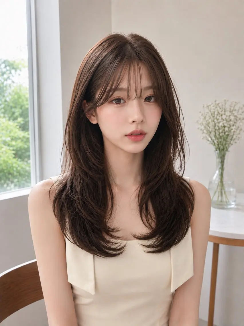 ロング カラー カット ヘアカラー トリートメント 透明感カラー/ 小顔レイヤー/ミヅキのヘアスタイル