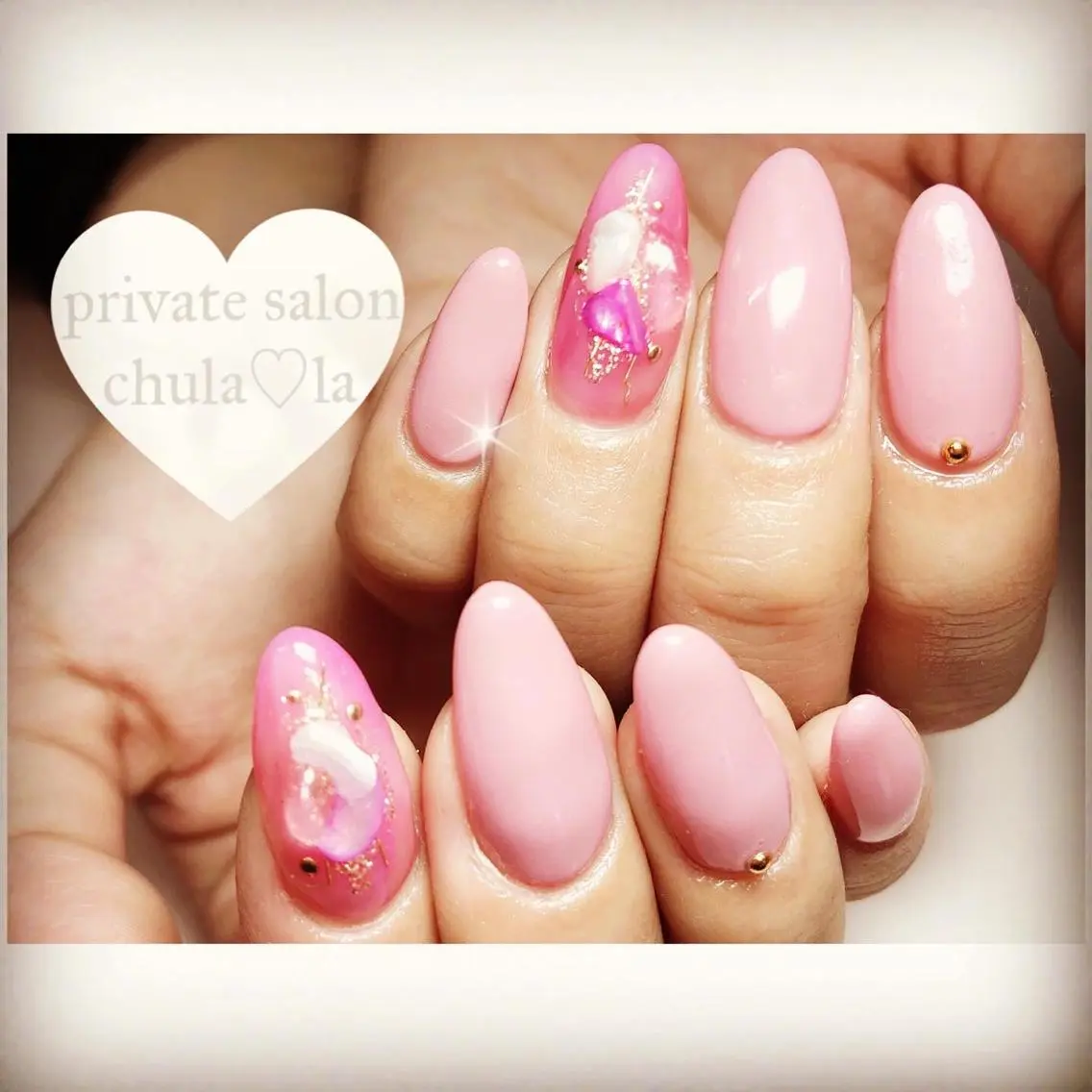 ネイル ニュアンスネイル ストーンネイル Chula♡la 豊見城市高安のネイルデザイン