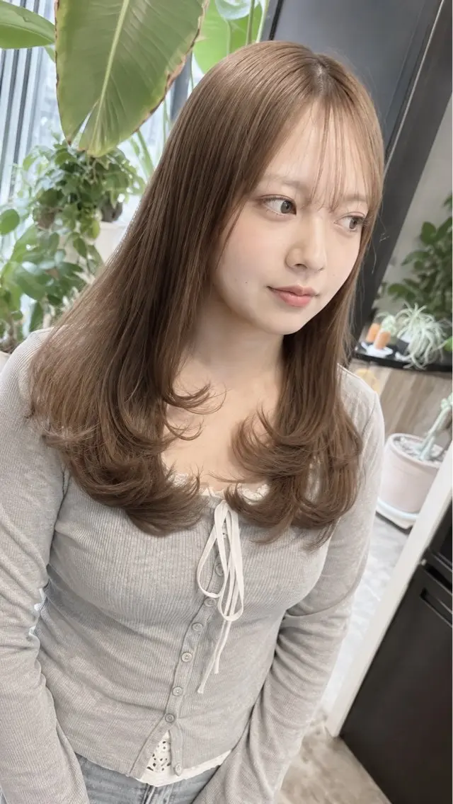 ロング 顔周りカット レイヤーカット カット 🌀メンズパーマ🌀 平川海夢のヘアスタイル
