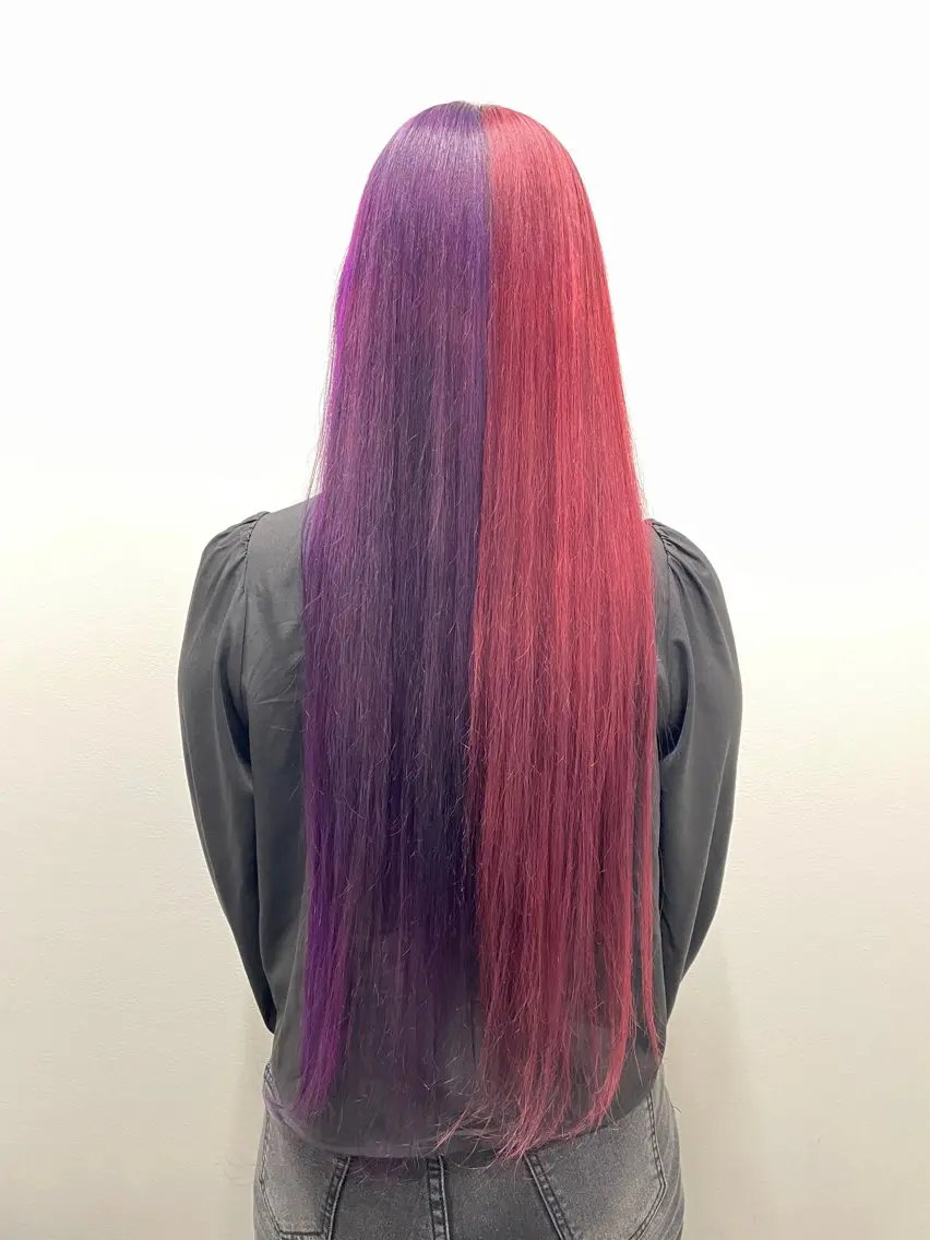 ロング カラー レッドカラー ヘアカラー トリートメント 末石 智のヘアスタイル