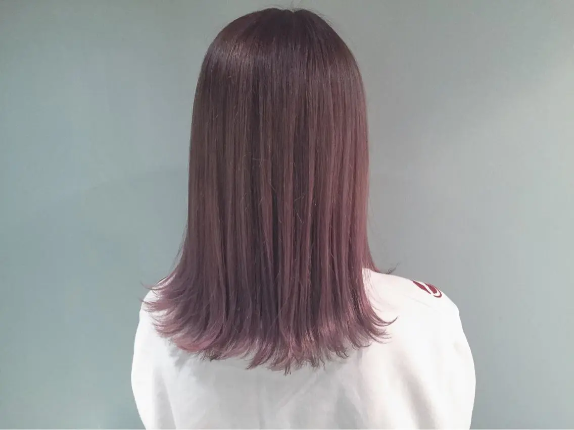 ショート ミディアム セミロング ロング カラー アッシュ ラベンダーカラー ラベンダーアッシュ ピンクカラー salonF 🔸hamaのマツエク・マツパデザイン