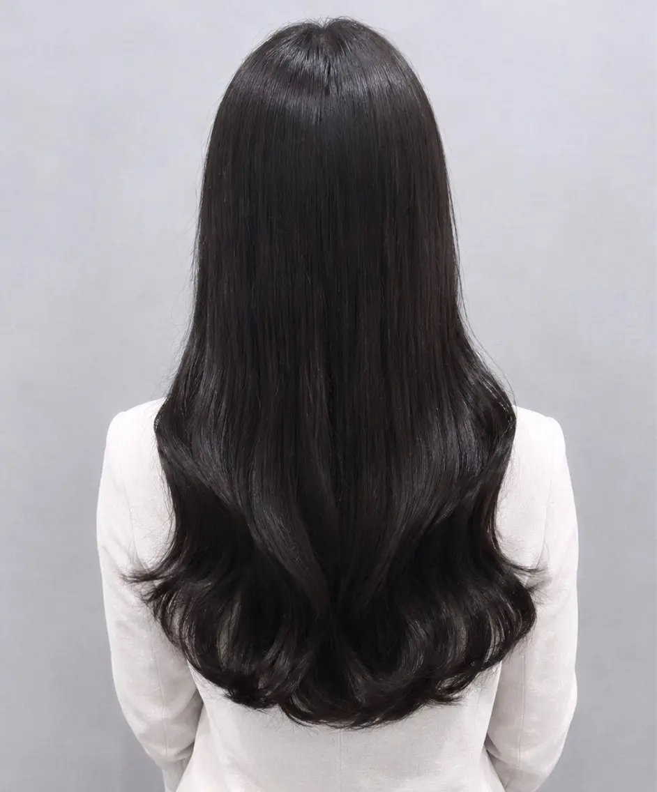 ロング カラー 黒髪 ヘアカラー トリートメント girly上品ヘア 🎀／ベージュikuのヘアスタイル