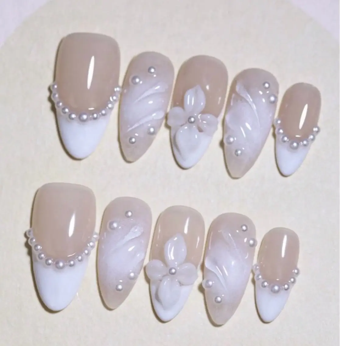 ネイル オーロラネイル チークネイル 成人式 長さ出し ジェルネイル YUYI.nail salonのネイルデザイン