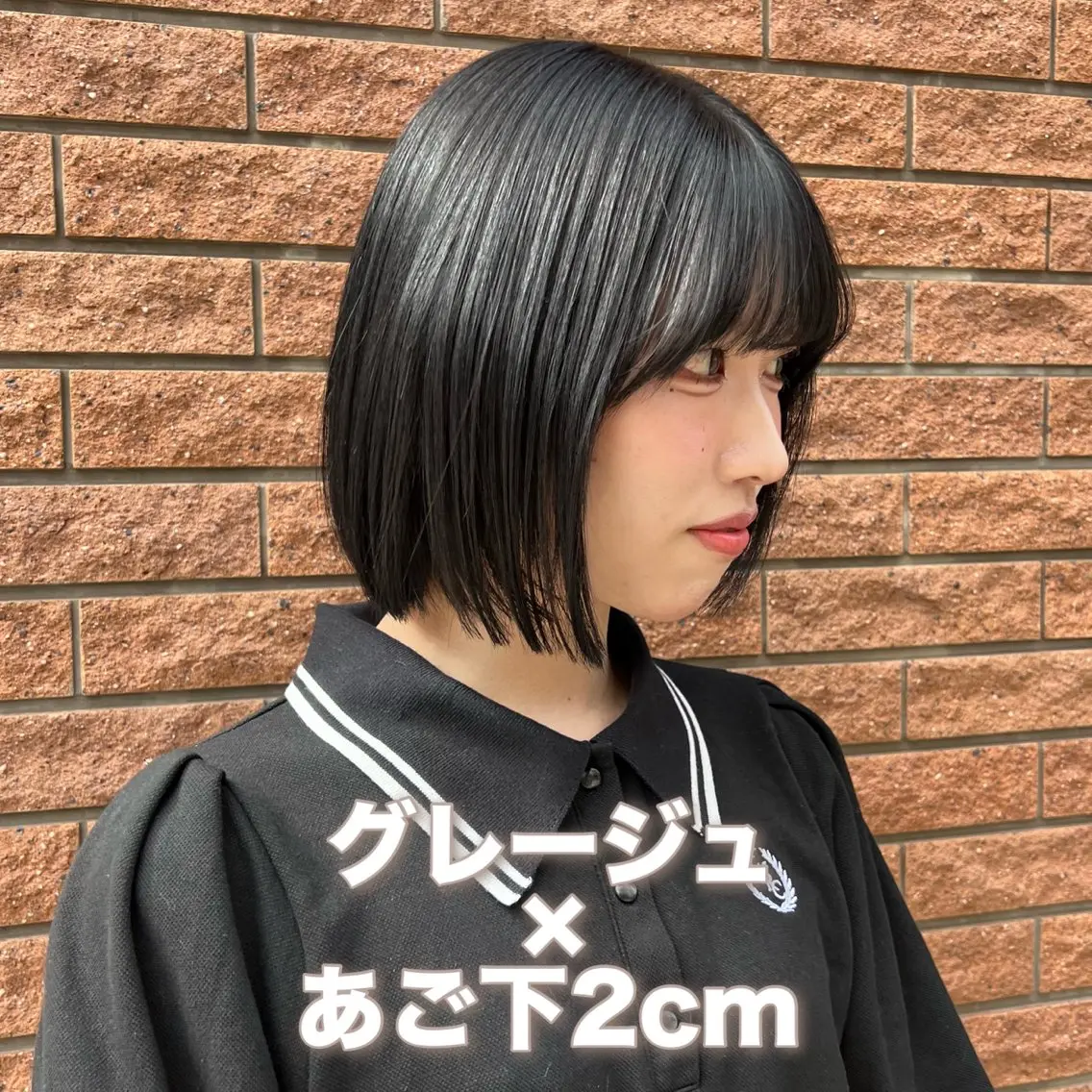 ショート カラー 切りっぱなしボブ ボブ 神戸ボブ✂️ ioe三宮/田 伸佳のヘアスタイル