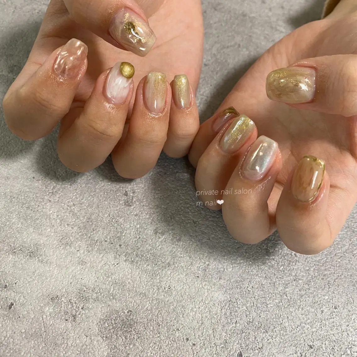 ネイル ニュアンスネイル 春ネイル ハンドネイル 小河原 舞のネイルデザイン