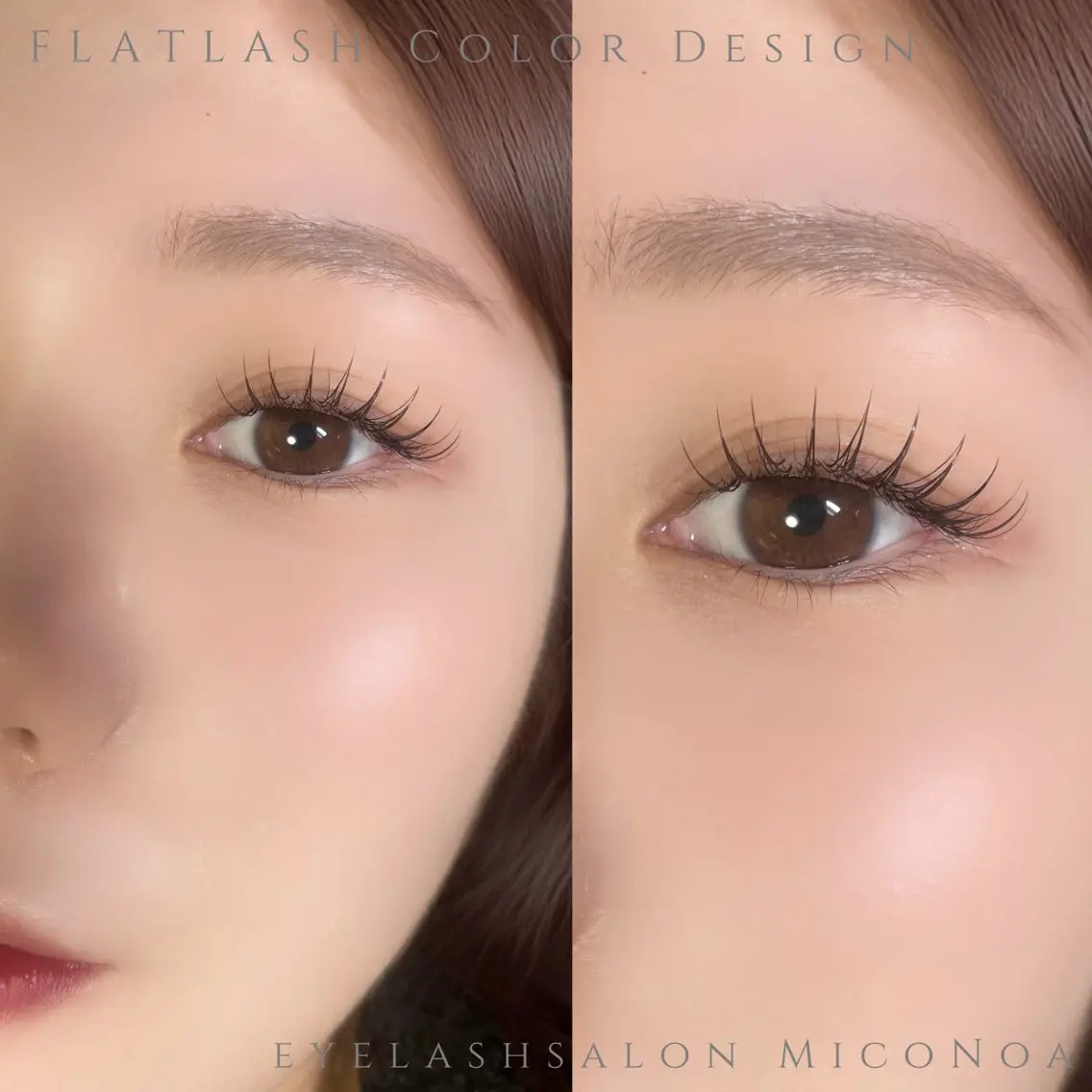 【透明感brown】1ヶ月以内オフ無料|flat lash 120本|くすみカラーで抜け感EYEの写真