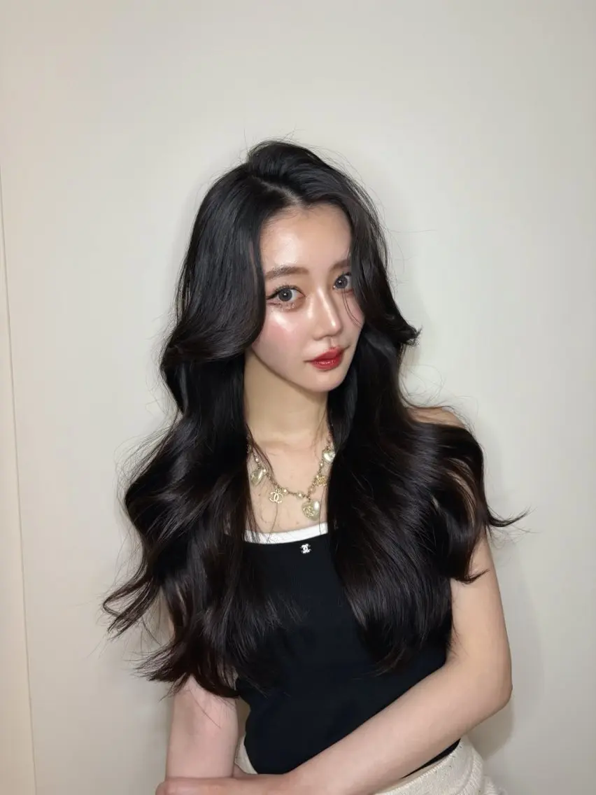 ロング カラー カット ヘアカラー トリートメント ワンホン×韓国/ 髪質改善/itaruのヘアスタイル